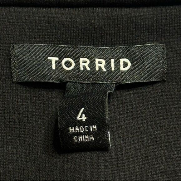 Torrid Chelsea Luxe Ponte Blazer Deep Black Sz 4 (4X/26) - Picture 13 of 16